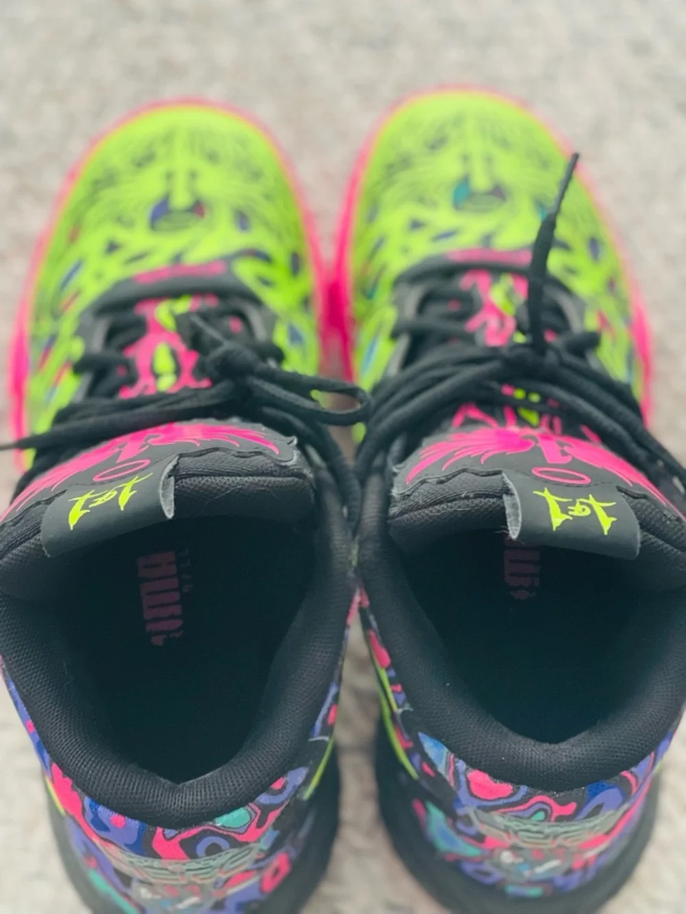 LaMelo Ball - Not From Here - Puma Kids Neon Graphic Sneakers - Picture 4 of 6